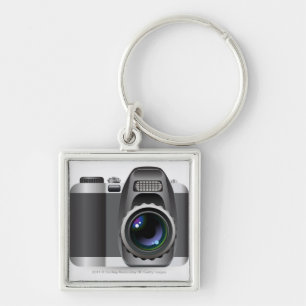 Digitale illustratie van digitale camera sleutelhanger