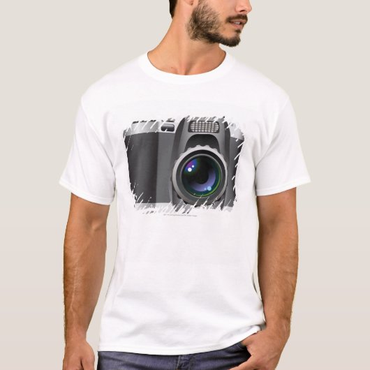 Digitale illustratie van digitale camera t-shirt (Voorkant)