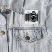 Digitale illustratie van digitale camera vierkante button 5,1 cm (In situ)