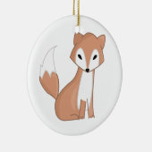 Digitale illustratie van een Cute Fox Keramisch Ornament (Rechts)