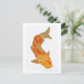 Digitale illustratie van Koi Carp Briefkaart (Staand voorkant)