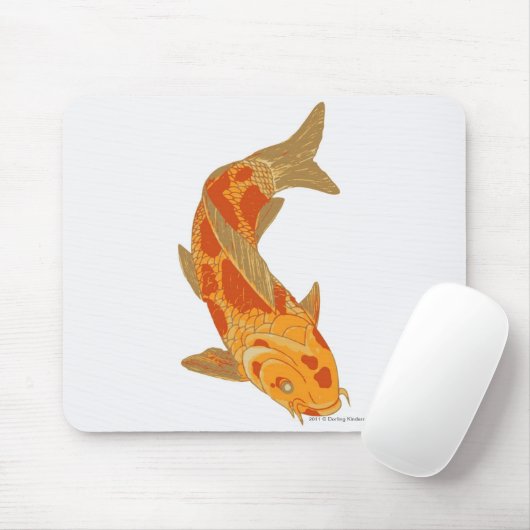 Digitale illustratie van Koi Carp Muismat (Met muis)