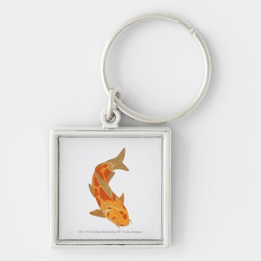 Digitale illustratie van Koi Carp Sleutelhanger (Voorkant)