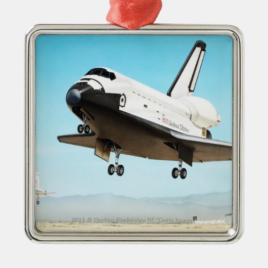 Digitale illustratie van Space Shuttle Metalen Ornament (Voorkant)