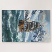 Digitale illustratie van zeilschip in de oceaan legpuzzel (Horizontaal)