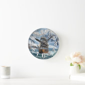 Digitale illustratie van zeilschip in de oceaan ronde klok (Huis)