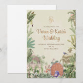 Digitale Indiase bruiloft uitnodigen als Hindoe br Kaart (Voorkant / Achterkant)