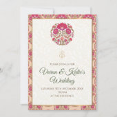 Digitale Indiase bruiloft uitnodiging & Hindoe bru (Voorkant)