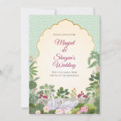 Digitale Indiase bruiloft uitnodiging Hindoe bruil (Voorkant)