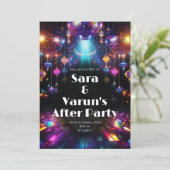 Digitale Indiase Jongeren Partij uitnodiging & Tro (Staand voorkant)