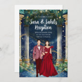 Digitale Indiase receptie uitnodigingen Sangeet (Voorkant / Achterkant)