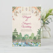 Digitale Indiase trouwkaart Indiase bruiloft uitno Kaart (Staand voorkant)