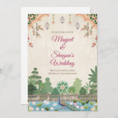 Digitale Indiase trouwkaart Indiase bruiloft uitno Kaart (Voorkant / Achterkant)