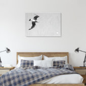 DIGITALE INKT op meeuw op uitgerekte canvas Afdruk (Insitu (Slaapkamer))