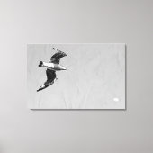 DIGITALE INKT op meeuw op uitgerekte canvas Afdruk (Voorkant)