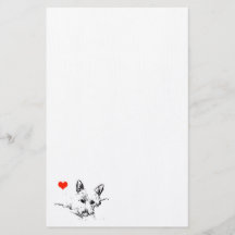 Digitale inkttekening van een Westie Dog, Briefpap