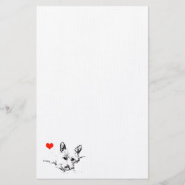 Digitale inkttekening van een Westie Dog, Briefpap Briefpapier