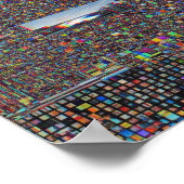 Digitale interferentie Abstracte glitch art Poster (Hoek)