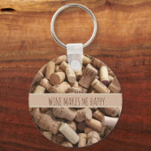 Digitale Italiaanse wijnkurken - Aangepast Sleutelhanger (Voorkant)