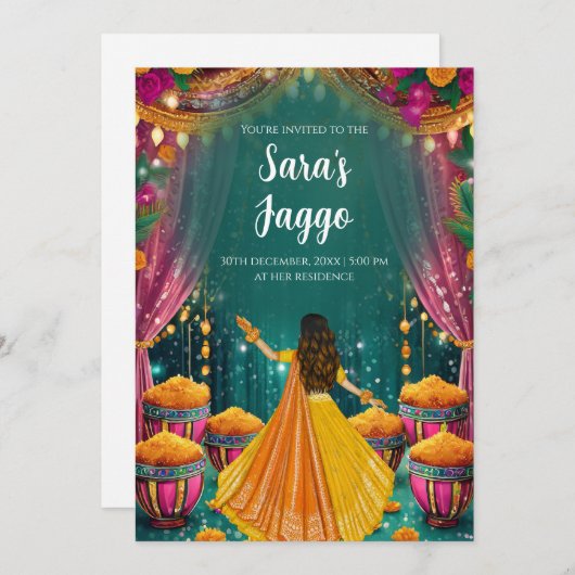 Digitale Jaggo uitnodigingen Jago uitnodigingen (Voorkant / Achterkant)