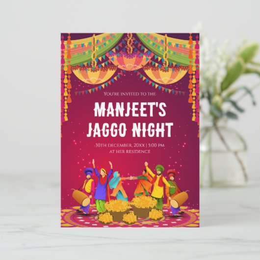 Digitale Jaggo verzendt Jago uitnodiging, Jago uit Kaart (Staand voorkant)