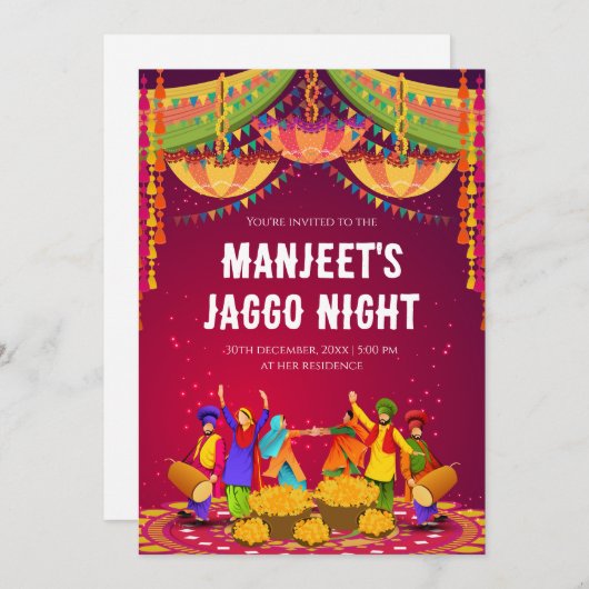 Digitale Jaggo verzendt Jago uitnodiging, Jago uit Kaart (Voorkant / Achterkant)