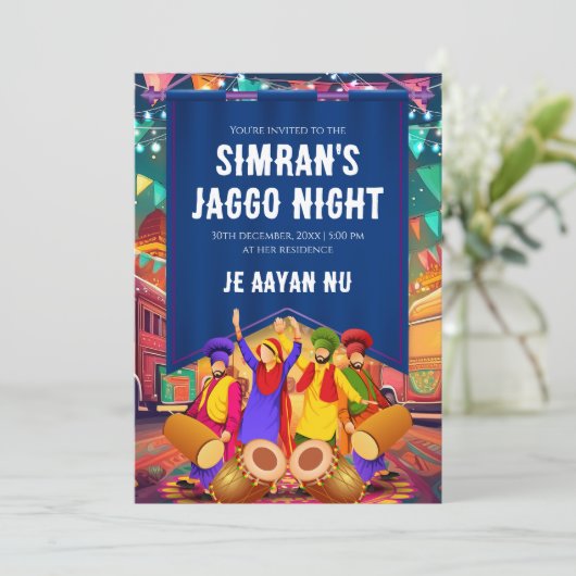 Digitale Jago uitnodiging Jaggo uitnodigt, Jago ui (Staand voorkant)