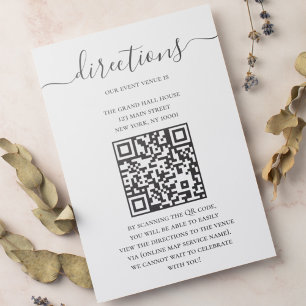 Digitale kaarten met moderne richtingen met QR-cod