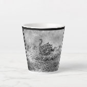 Digitale kalligrafie Zwanenmeer LS Latte mok (Voorkant)