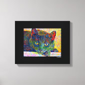 Digitale kat kunst verpakt canvas (Voorkant)