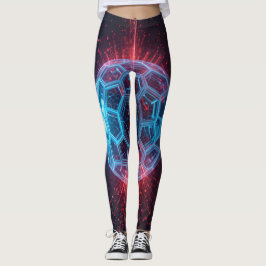Digitale kern: futuristische explosie van de energ leggings