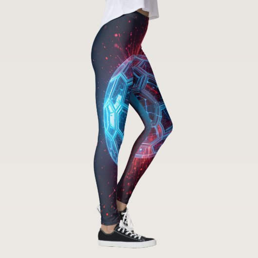 Digitale kern: futuristische explosie van de energ leggings (Rechts)