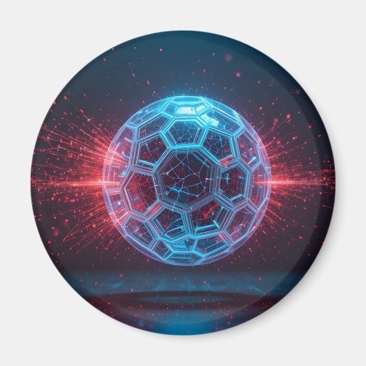 Digitale kern: futuristische explosie van de energ magneet (Voorkant)