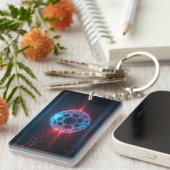Digitale kern: futuristische explosie van de energ sleutelhanger (Voorkant Rechts)