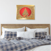 Digitale kerstkunst met omhulde Canvas Afdruk (Insitu (Slaapkamer))