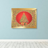 Digitale kerstkunst met omhulde Canvas Afdruk (Insitu (Houten vloer))