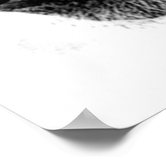 Digitale kettingpanch voor zwarte en witte chimpan poster (Hoek)