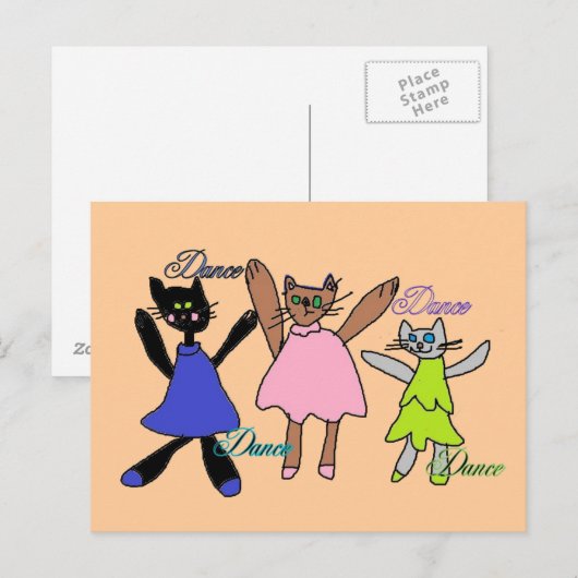 digitale keukens dansen briefkaarten (Voorkant / Achterkant)