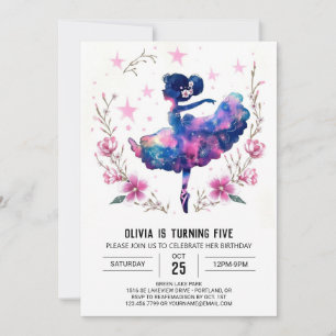 Digitale Kids Ballerina Verjaardag Kaart
