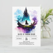 Digitale Kinder Wizard Verjaardag Kaart (Staand voorkant)