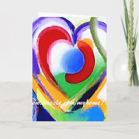 Digitale kleur Harten - Aanpassen Kaart (Achterkant)