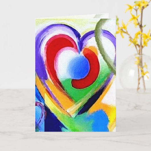 Digitale kleur Harten - Aanpassen Kaart (Gele Bloem)