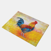 Digitale kleurenillustraties met kleurrijke rooste deurmat (Schuin)