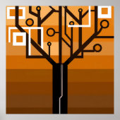 Digitale kleurrijke boom AI-poster Poster (Voorkant)