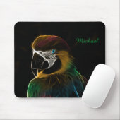 Digitale kleurrijke papegaaifractal muismat (Met muis)