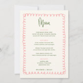 Digitale kleurrijke roze en groene golven kaart (Voorkant)