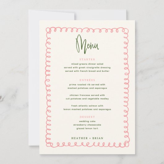 Digitale kleurrijke roze en groene golven kaart (Voorkant)