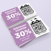 Digitale Korting Coupon met QR Code Logo Lavender