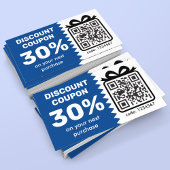 Digitale korting op basis van QR-code blauw