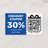Digitale korting op basis van QR-code blauw (Voorkant)
